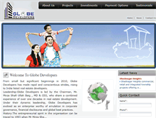 Tablet Screenshot of globedeveloper.com